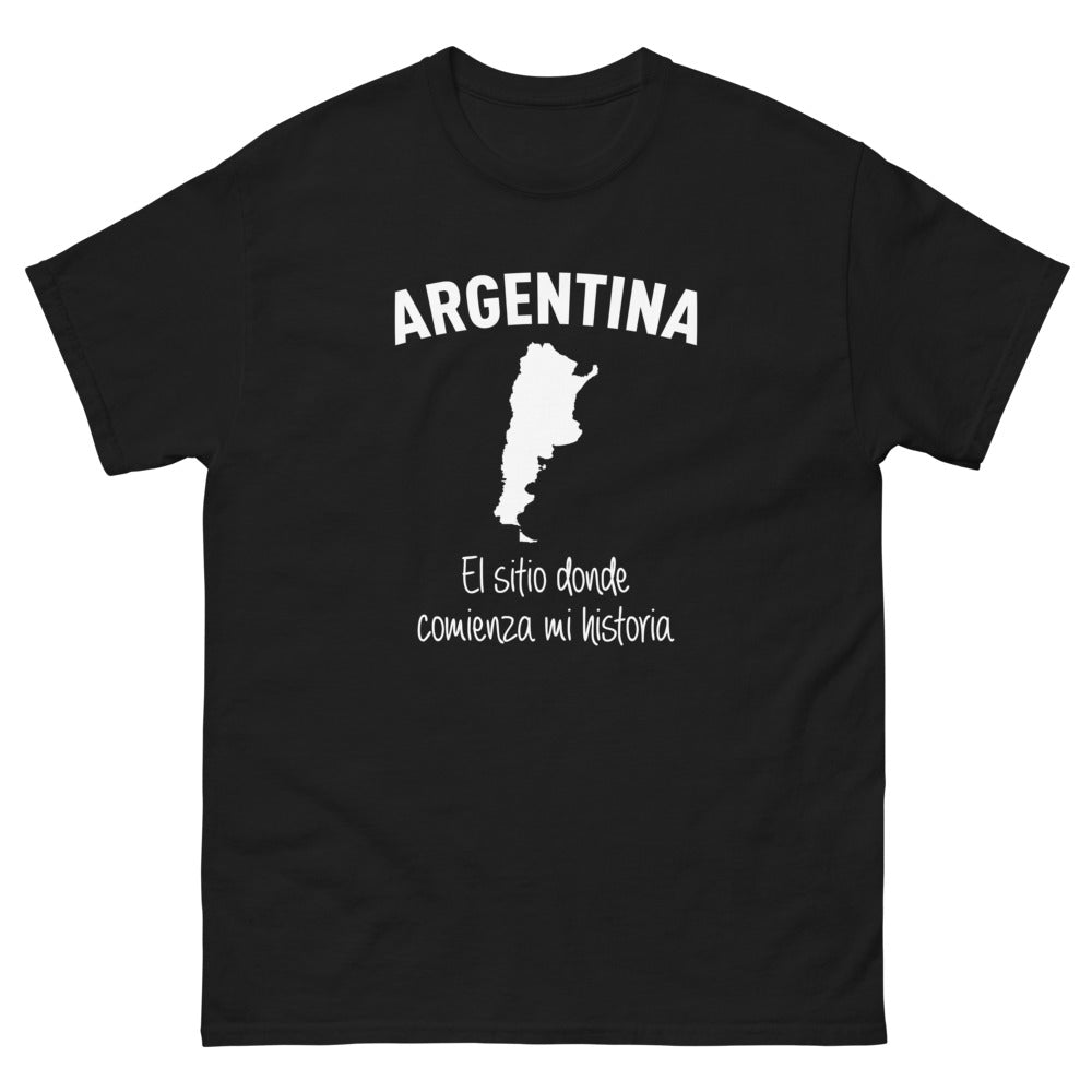 T-shirt Argentine noir - Donde Comienza mi Historia