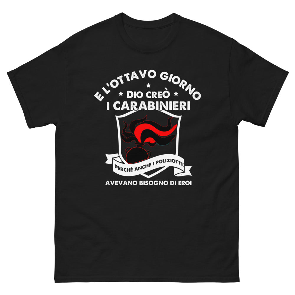 T-shirt Italie noir - L'otto giorno Dio creò gli eroi