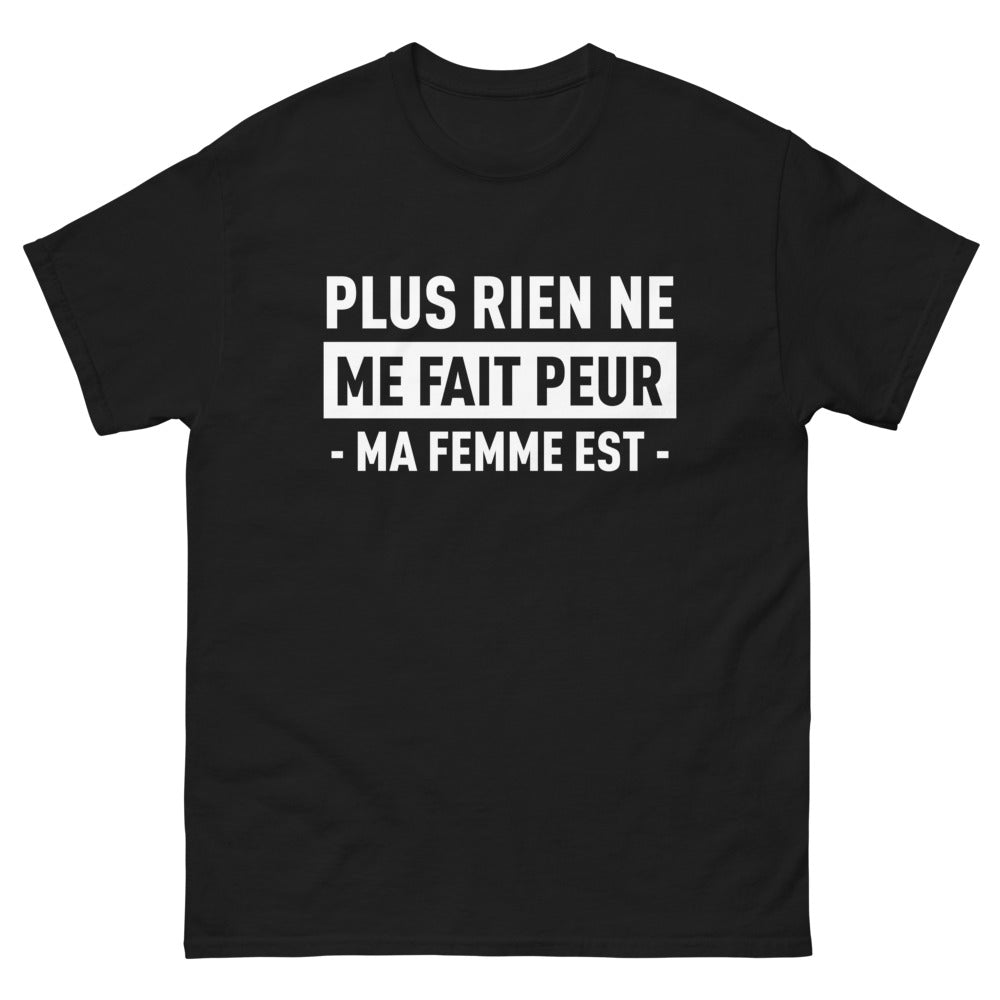 T-shirt Bretagne noir - Ma femme est bretonne, humour et fierté