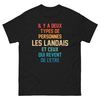 Thumbnail for T-shirt Landes noir - Deux types de Landais humoristique