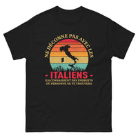 Thumbnail for T-shirt Italie noir - Attention aux Italiens !