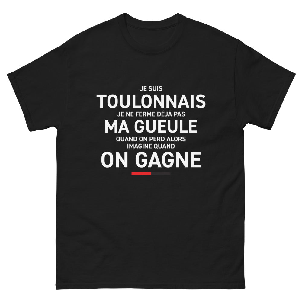 T-shirt Toulonnais noir - Fier et Gagnant!