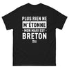 T-shirt Bretagne noir - Mon mari est breton, rien ne m'étonne
