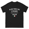 T-shirt Italie noir - Ne me force pas à prendre mon accent italien
