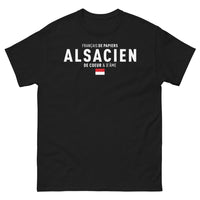 Thumbnail for T-shirt Alsacien noir - Français de Papiers, Alsacien de Cœur