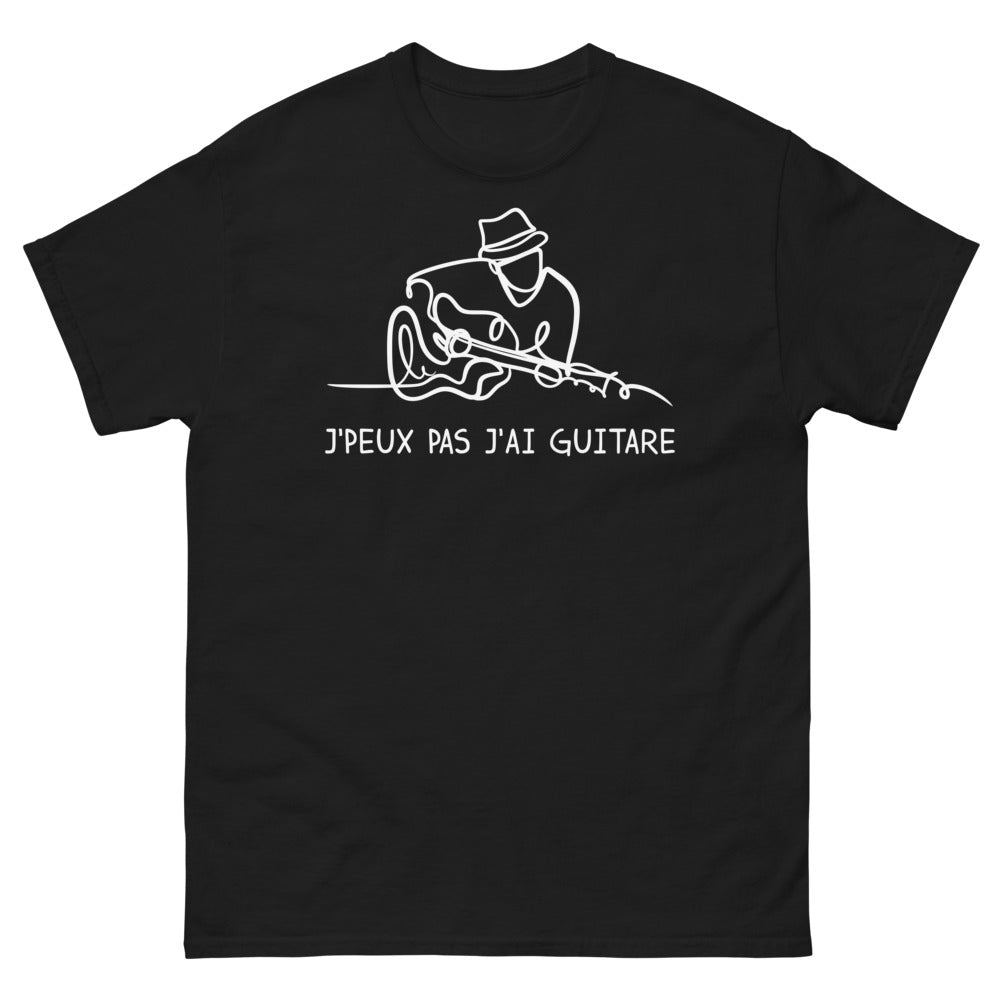 T-shirt Musique noir - J'peux pas, j'ai guitare