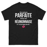 Thumbnail for T-shirt Réunionnaise noir - Être Réunionnaise, presque parfait