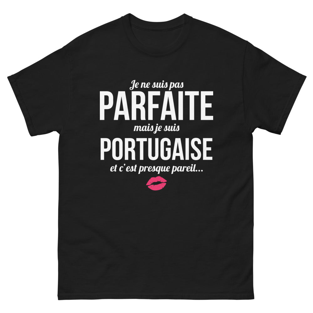 T-shirt Portugal noir - Je ne suis pas parfaite
