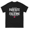 T-shirt Italie noir - Je ne suis pas parfaite, mais Italienne