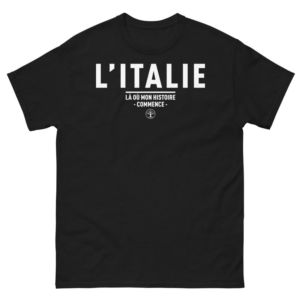 T-shirt Italie noir - Là où mon histoire commence