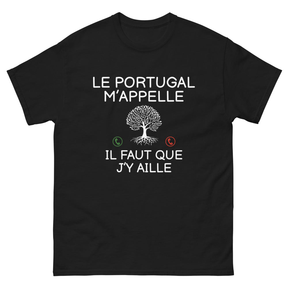 T-shirt Portugal noir - Le Portugal m'appelle