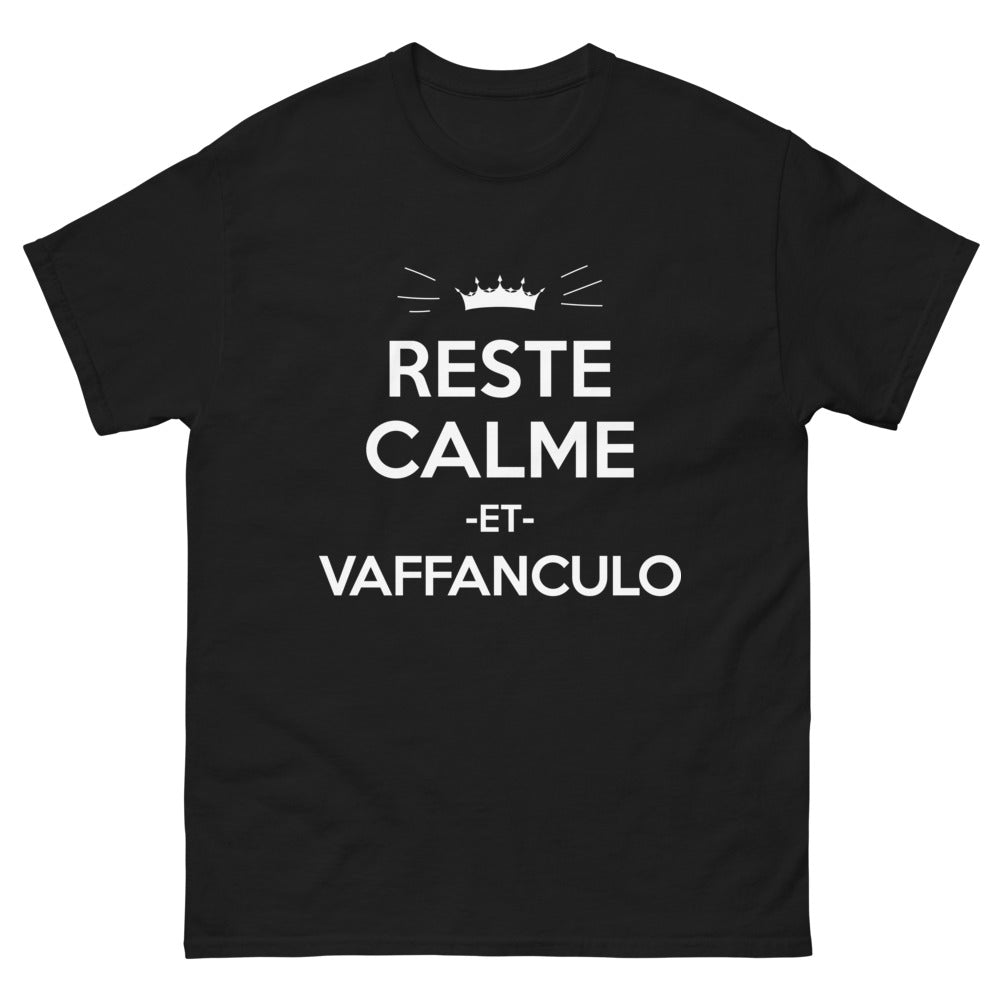 T-shirt Italie noir - Reste calme et vaffanculo