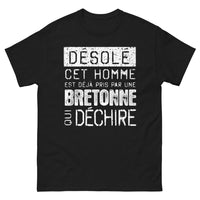 Thumbnail for T-shirt Bretagne noir - Désolé, cet homme est déjà pris