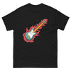 T-shirt Musique noir - Passion pour la guitare en feu