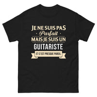 Thumbnail for T-shirt Guitariste noir - Je suis presque parfait