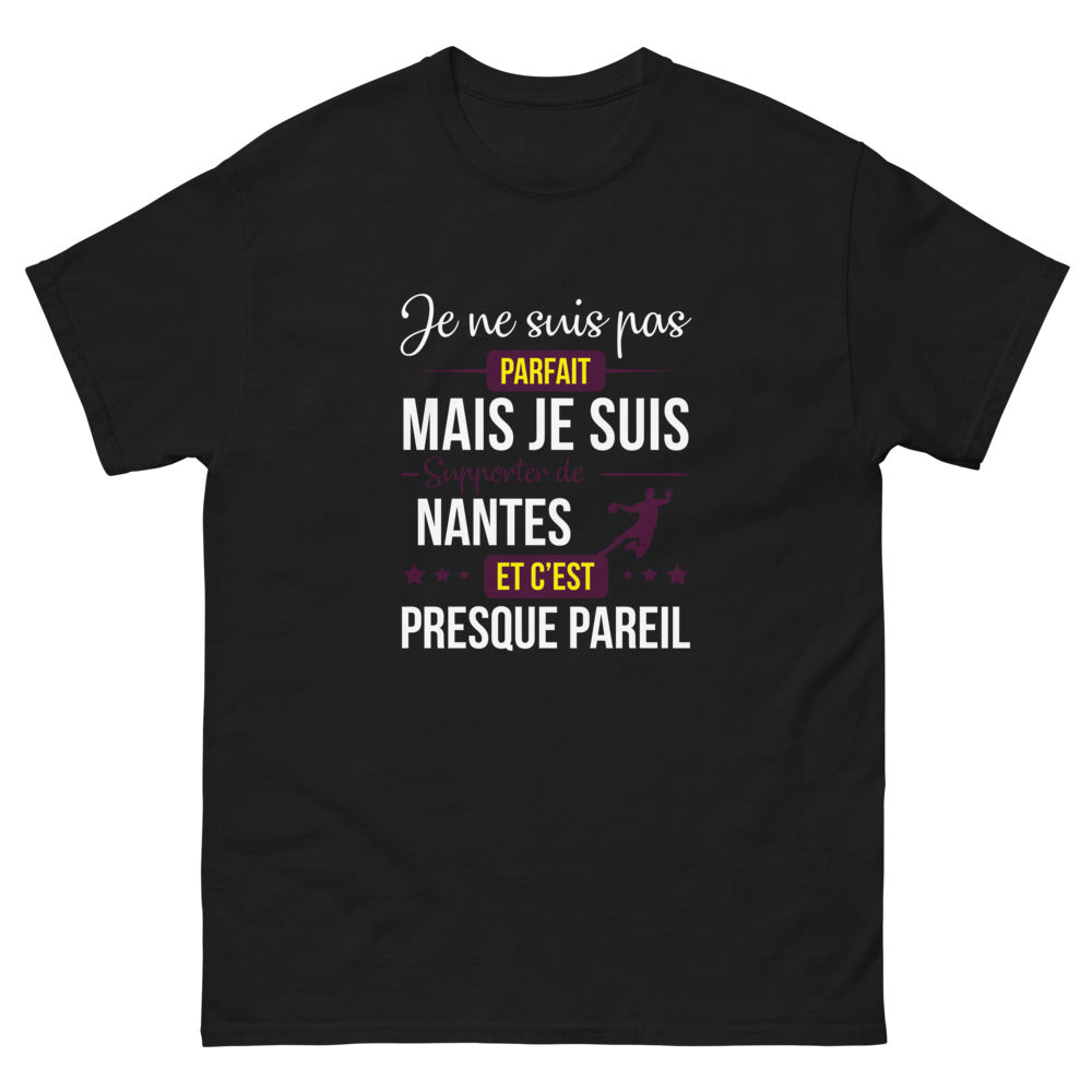 T-shirt Nantes noir - Je ne suis pas parfait, supporter de Nantes