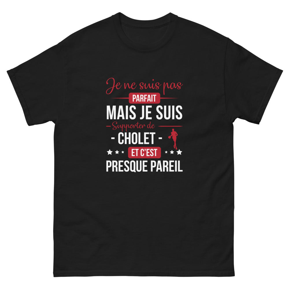 T-shirt Cholet noir - Je ne suis pas parfait, mais...