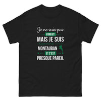 Thumbnail for T-shirt Montauban noir - Supporter avec humour et panache