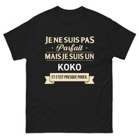 Thumbnail for T-shirt Koko noir - Je ne suis pas parfait mais presque