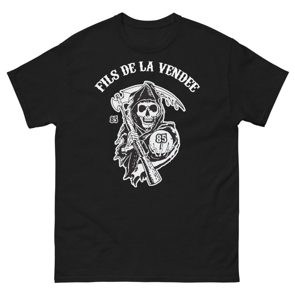 T-shirt Vendée noir - Fierté des origines en coton