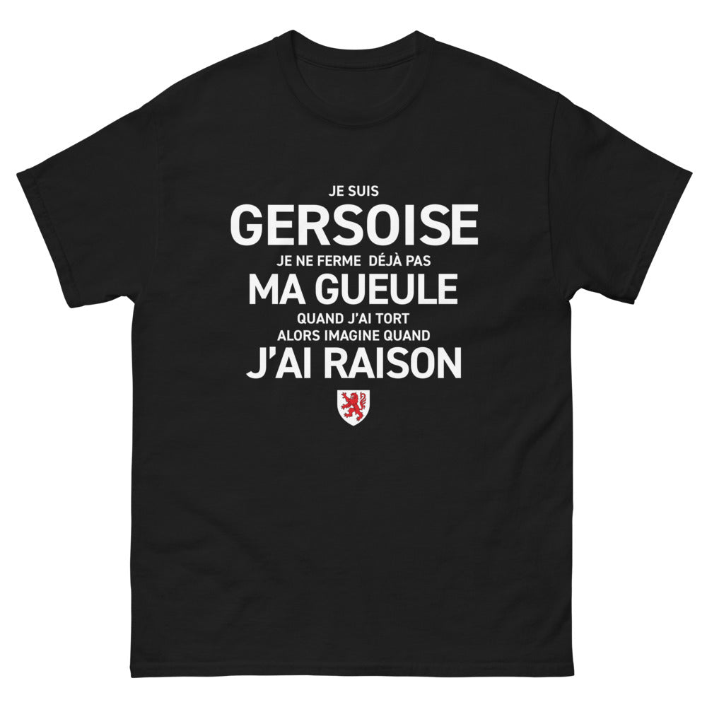 T-shirt Gersoise noir - Fierté et humour gascon