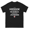 T-shirt Gersoise noir - Fierté et humour gascon