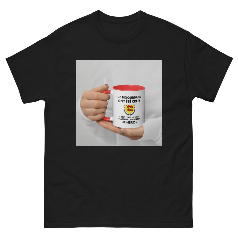 T-shirt Bigourdan noir - Les Bigourdans ont été créés car même les Béarnais ont besoin de héros