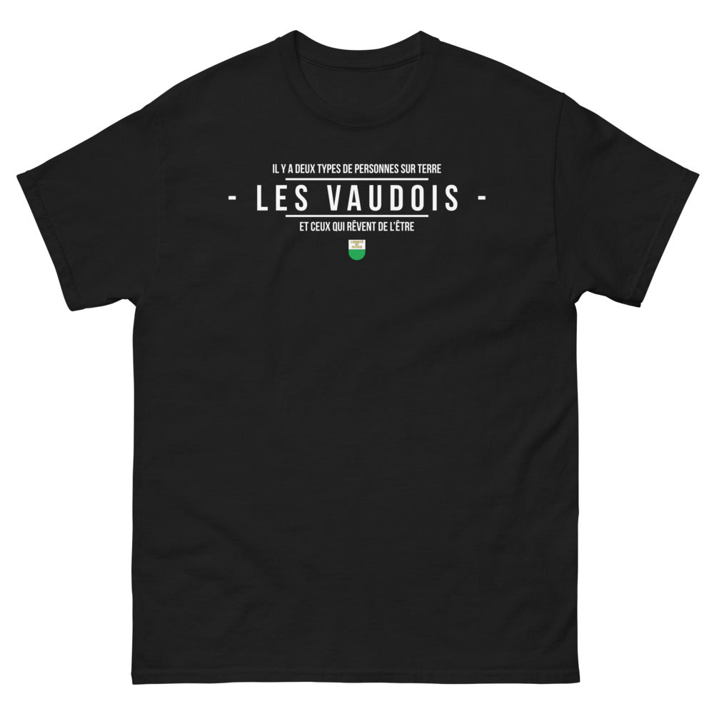 T-shirt Vaudois noir - Vaudois et ceux qui rêvent de l'être