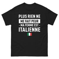 Thumbnail for T-shirt Italie noir - Humour sur ma femme italienne
