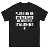 T-shirt Italie noir - Humour sur ma femme italienne