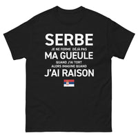 Thumbnail for T-shirt Serbe noir - Je ne ferme pas ma gueule
