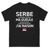 T-shirt Serbe noir - Je ne ferme pas ma gueule