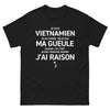 T-shirt Vietnam noir - Je suis Vietnamien, je ne ferme pas ma gueule