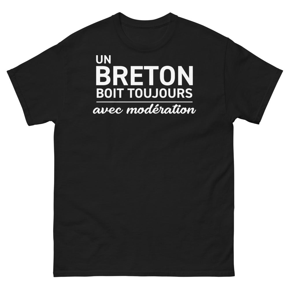T-shirt Bretagne noir - Humour et modération bretonne