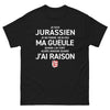 T-shirt Jurassien noir - Fierté et humour local