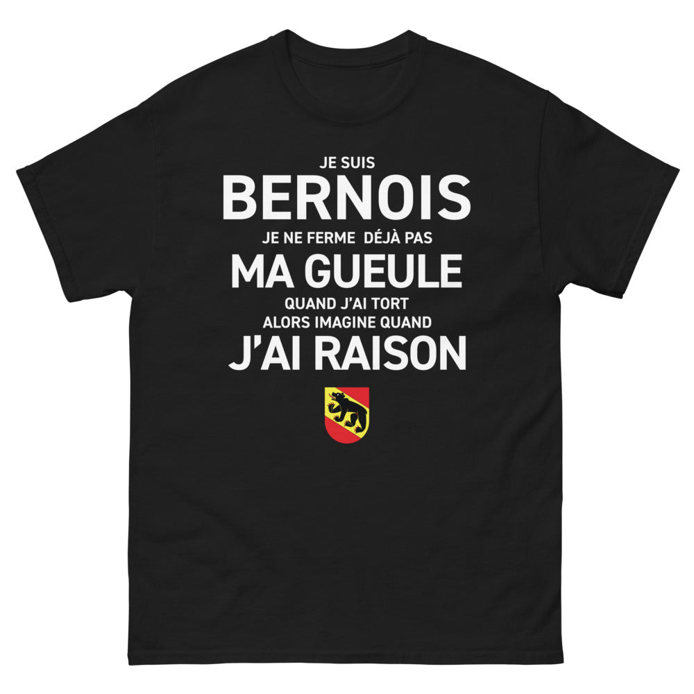 T-shirt Bernois noir - Je ne ferme pas ma gueule