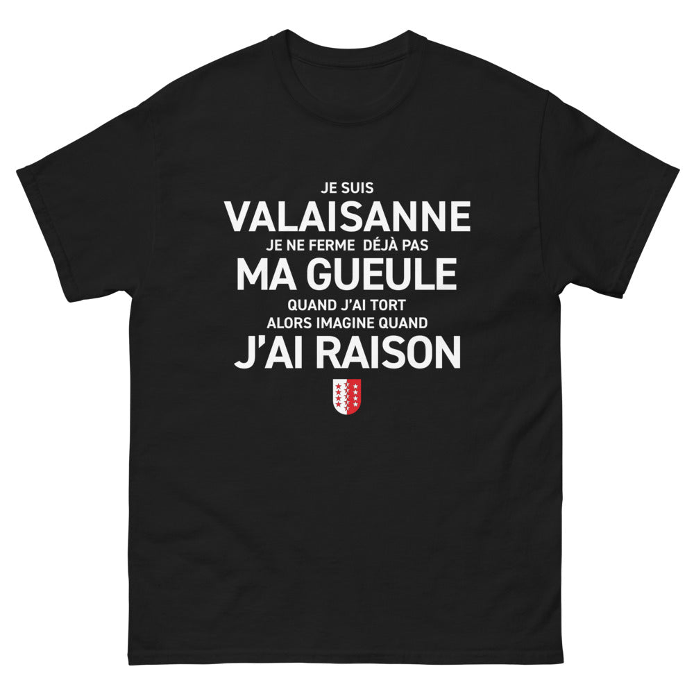 T-shirt Valaisanne noir - Fier et authentique