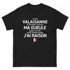 T-shirt Valaisanne noir - Fier et authentique