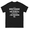 T-shirt Bretagne noir - Une Bretonne ne lâche jamais