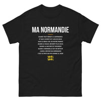 Thumbnail for T-shirt Normandie noir - Souvenirs d'une journée à ciel couvert