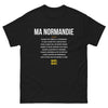 T-shirt Normandie noir - Souvenirs d'une journée à ciel couvert