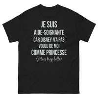 Thumbnail for T-shirt Aide-Soignante noir - Rejetée par Disney avec humour