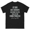T-shirt Aide-Soignante noir - Rejetée par Disney avec humour