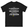 T-shirt Clermont-Ferrand noir - Je ne ferme pas ma gueule