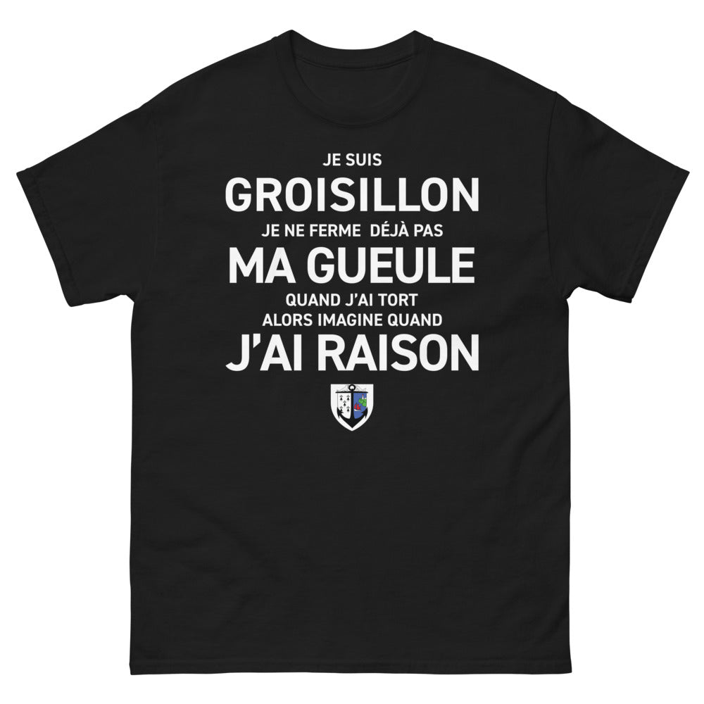 T-shirt Groisillon noir - Je suis Groisillon avec humour