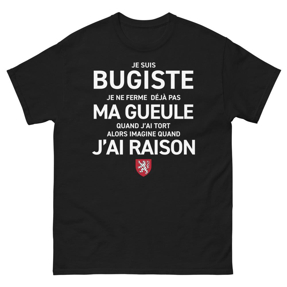 T-shirt Bugiste noir - message plein d'esprit