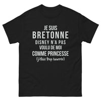 Thumbnail for T-shirt Bretagne noir - Je suis bretonne, Disney n'a pas voulu de moi