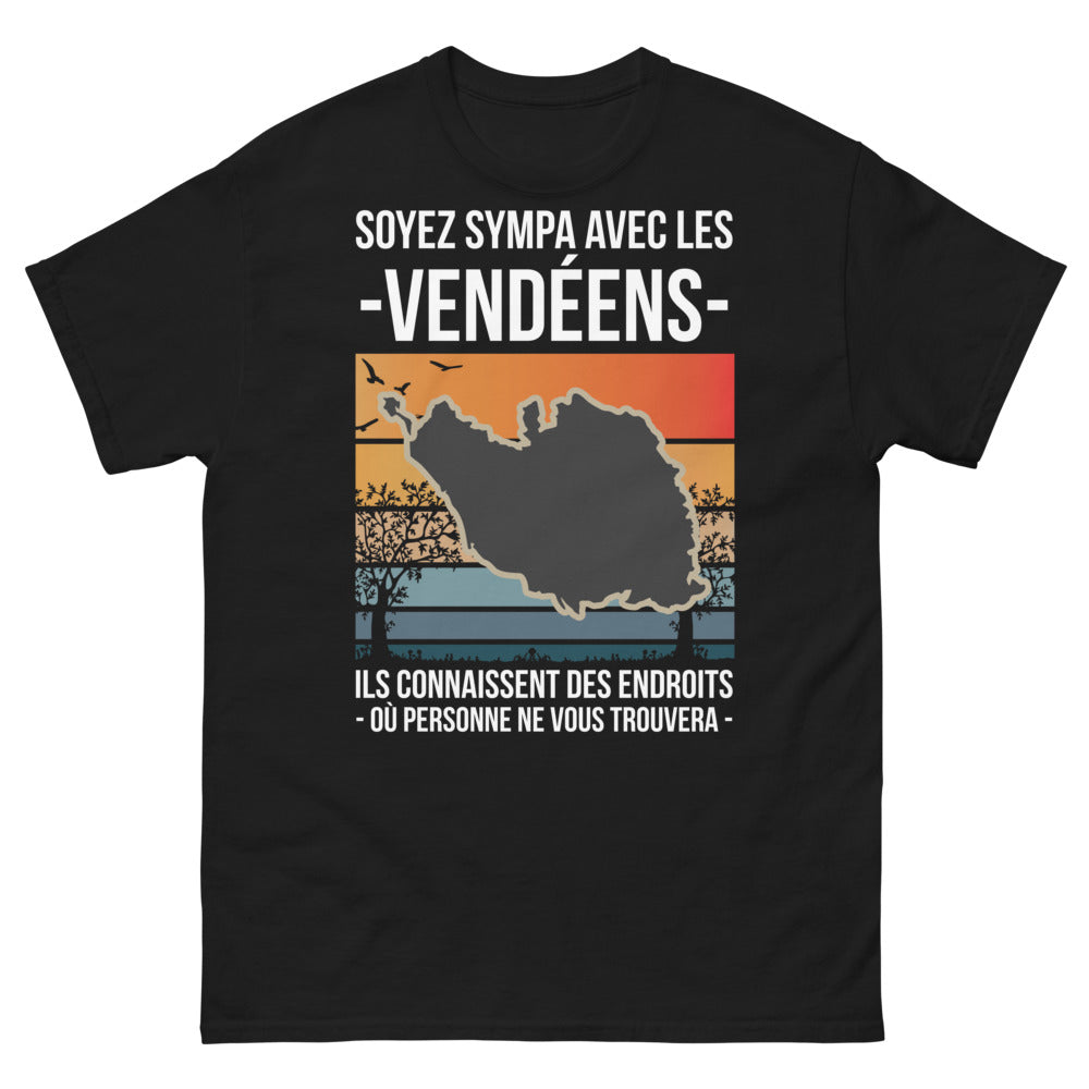 T-shirt Vendée noir - Soyez sympa avec les Vendéens