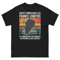 Thumbnail for T-shirt Franc-Comtois noir - Soyez sympa avec les locaux