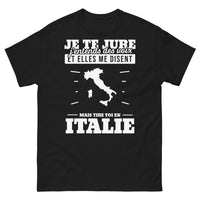 Thumbnail for T-shirt Italie noir - Je te jure, j'entends des voix